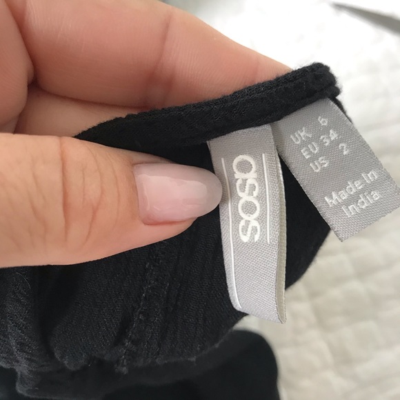 ASOS Black Faux Wrap Dress Small 🖤 - Picture 5 of 5